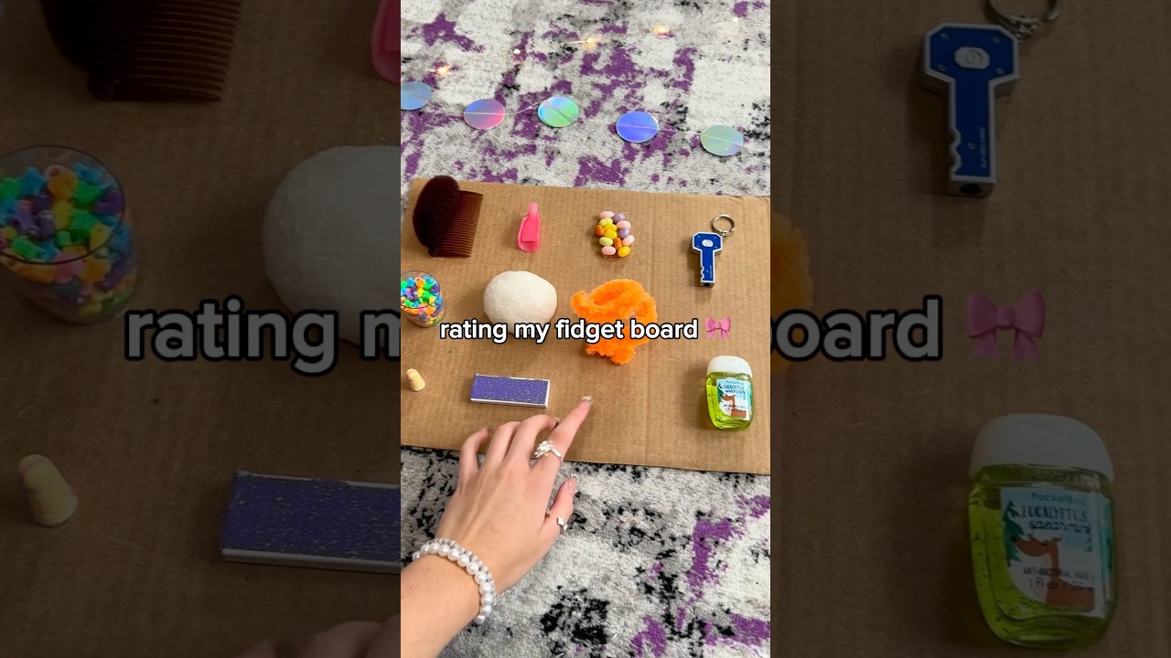DIY FIDGET BOARD ASMR! 😱🎀✨ *super satisfying sensory ASMR craft rating*