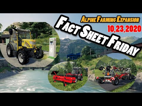 Farming Simulator 19 - Fact Sheet Friday Oct 23rd 2020 - Alpine Farming Expansion