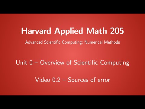 Harvard AM205 video 0.2 - Sources of error