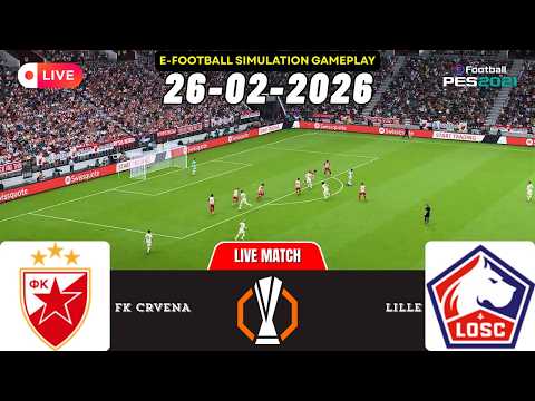[LIVE] FK Crvena Zvezda vs Lille Europa  League 25/26 Full Match - Video Game Simulation
