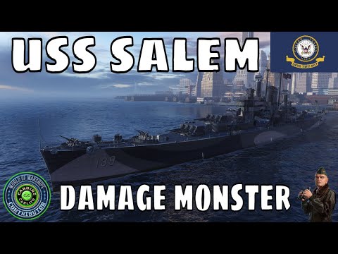 US American Heavy Cruisers USS Salem World of Warships Wows Replays