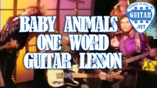 One Word - Baby Animals Guitar Lesson With Tabs