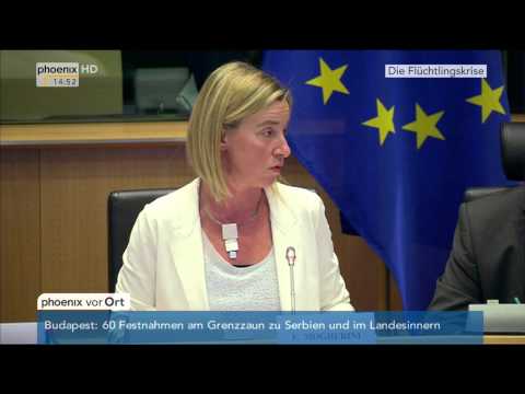 Flüchtlingskrise: Statements aus dem EU-Parlament zur EU-Flüchtlingspolitik am 15.09.2015