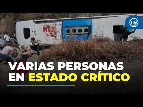 Grave accidente en Antioquia: bus intermunicipal cayó al vacío en la vía Medellín - Urabá