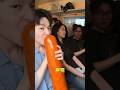 How to REALLY Pass Time on a Train ( Eating Giant Sausage, Spicy Strips Mukbang )
