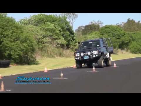 Superior Engineering Coil Conversion LT2 Lane Change Test Toyota Landcruiser 79 Series