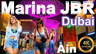 Incredible and Beautiful Place Ain Dubai Marina JBR Walking Tour Dubai UAE