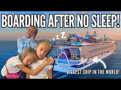 Thumbnail for We SURVIVED a Red-Eye to ICON OF THE SEAS | Boarding The BIGGEST Cruise Ship! No Sleep, No Problem!