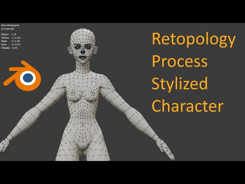 Creiamo un personaggio stilizzato insieme - Blender Timelapse Retopology