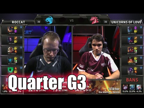 Unicorns of Love vs ROCCAT | Game 3 Quarter Finals S5 EU LCS Summer 2015 Playoffs | UOL vs ROC G3 QF