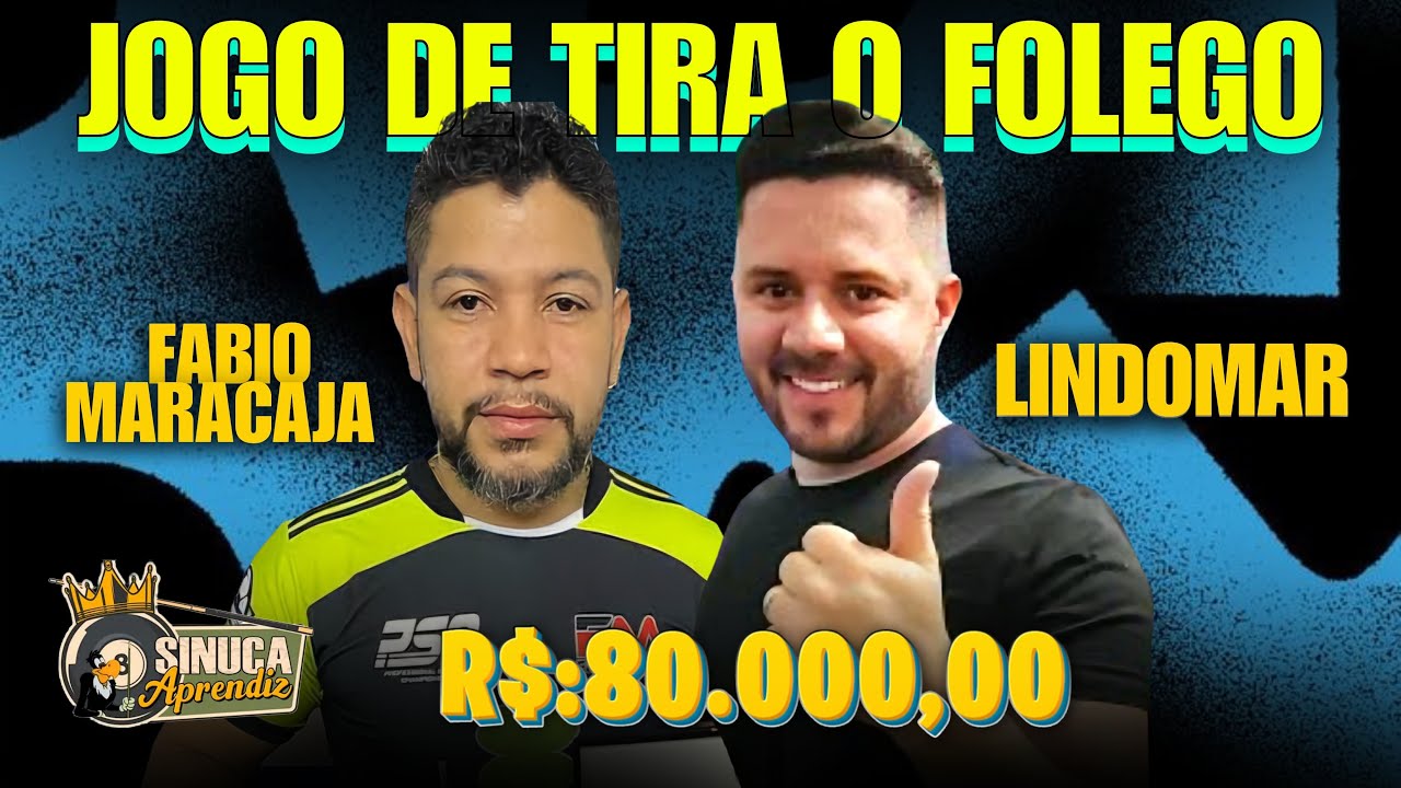 FABIO MARACAJA🆚️   LINDOMAR 80 MIL   AO VIVO21-111#sinucaaprendiz#duloko#aovivo