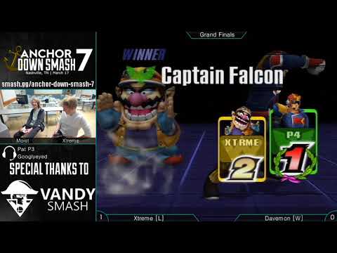 ADS7 - Xtreme (Green DK, Wario) vs Davemon (Blue DK, Captain Falcon) - Project M Grand Finals