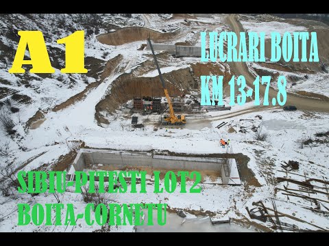 Autostrada A1 Sibiu Pitești lot 2 Boița Cornetu lucrari Boița km13 -17,8 in 21 01 2026 #autostrada 