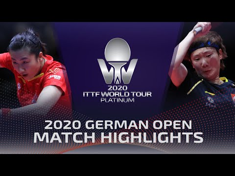 Ding Ning vs Wang Manyu | 2020 ITTF German Open Highlights (1/2)