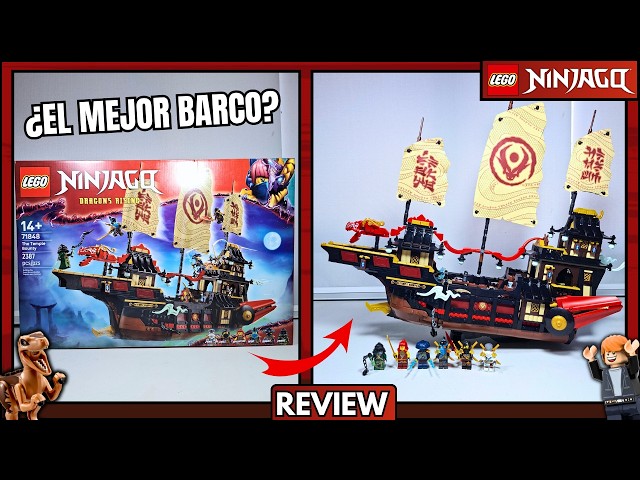 Vídeo relacionado con LEGO Ninjago Bounty del Templo - Barco de Juguete Interactivo con Techo Desmontable y 6 Minifiguras Inc. Cole, Zane y NYA - Regalo para Chicos de 14+ Años Fans de El Renacer de los Dragones 71848