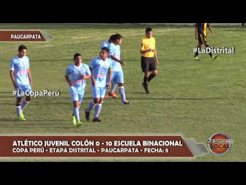 Copa Perú: Juvenil Colón 0 - 10  Escuela Binacional / Paucarpata / Fecha: 8 - Deporte Local 2016