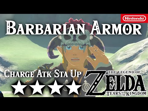 Barbarian Armor | Attack Up | Charge Atk Stamina Up | All Upgrades | Full Cost | 4 Stars | ZeldaTear