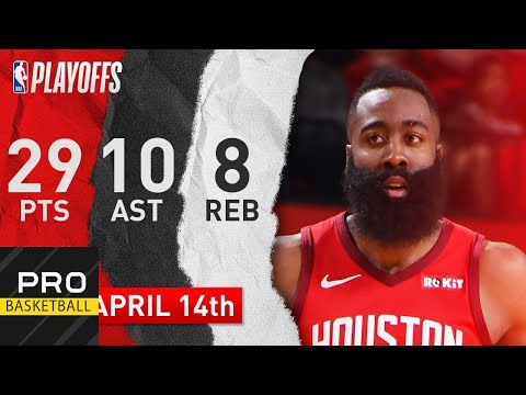 James Harden (29 Pts, 11 Asts) Full Highlights Rockets vs Jazz | G. 1| Apr. 14, 2019 | NBA Playoffs