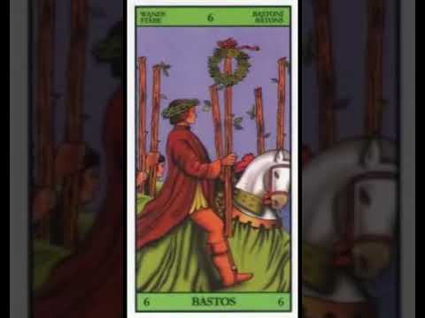 🪵6 DE BASTOS, TAROT RIDER WAITE #tarotterapéutico#jung#wilber#hamer#mtc#taoísmo #cuidadointegral