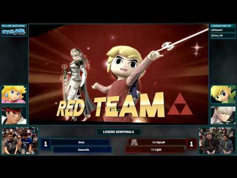 Cyclone 1 - Orex + Kazerole vs HyLeN + Light - Losers Semifinals Smash 4