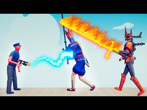 TASER + FLAMING SWORD vs EVERY UNIT | TABS Totally Accurate Battle Simulator