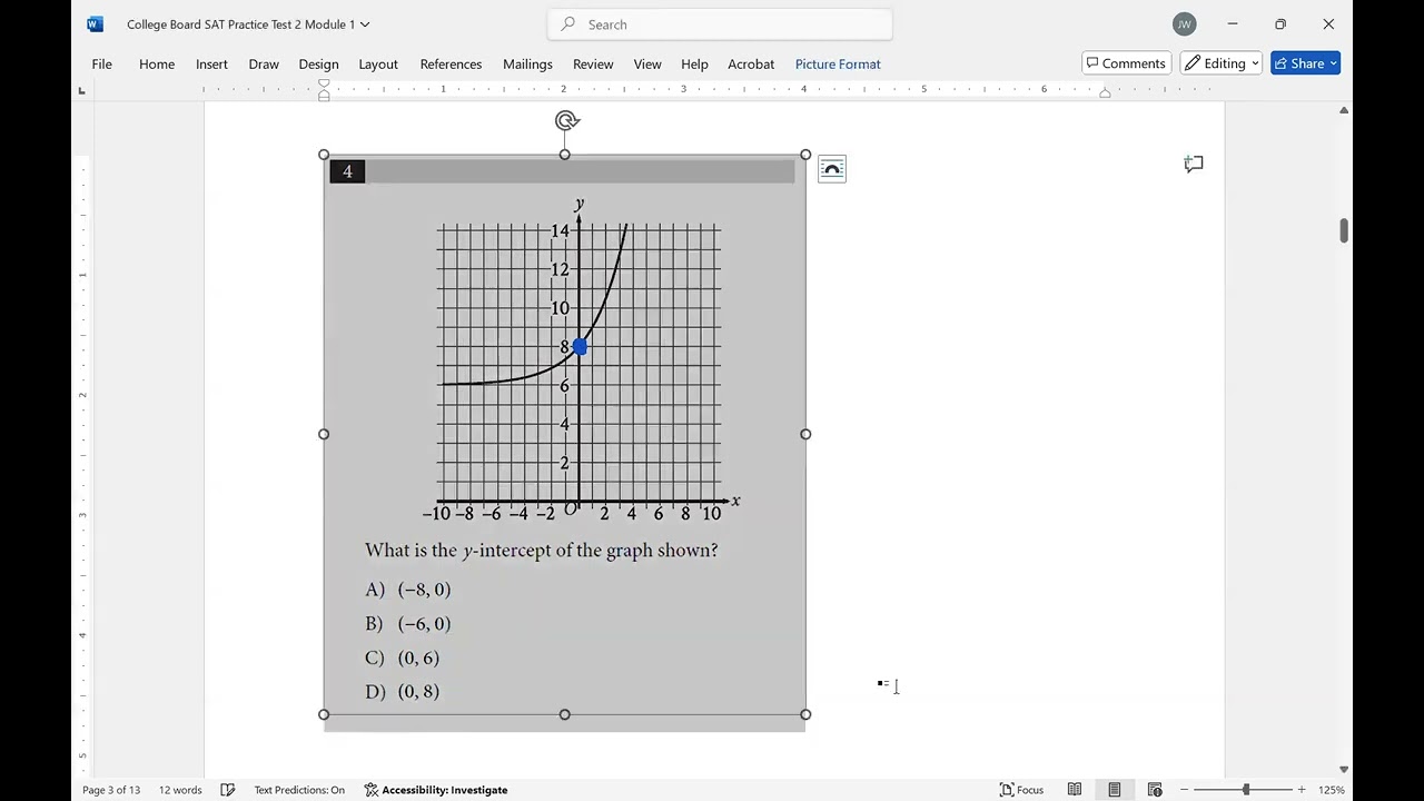 SAT Math Practice Test 2 Module 1 College Board 2025-2026