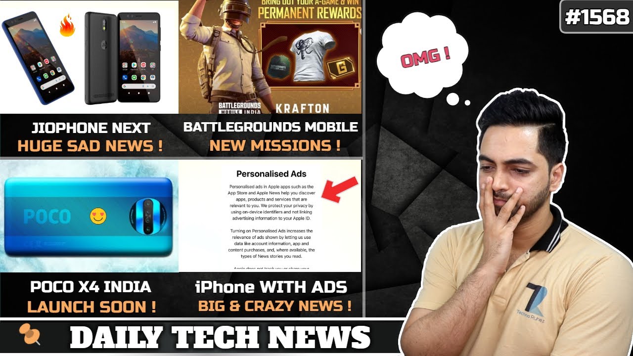 Jiophone Next Sad News😕,POCO X4 India,BGMI new Mission,Xiaomi India 5G Phone,iPhone With Ads😯,Watch4