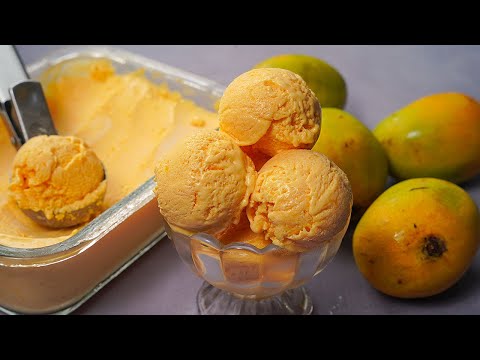 Homemade Mango Ice Cream Recipe Without Condensed Milk | Mango Ice Cream Recipe | Yummy
