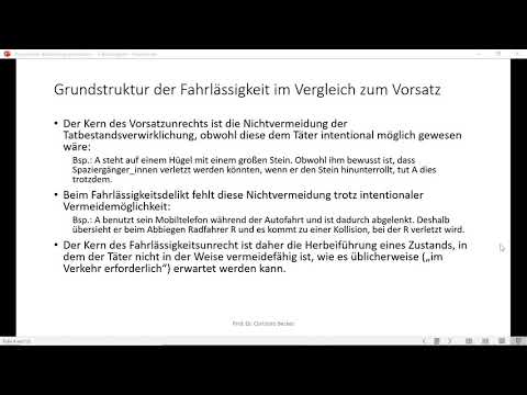 Strafrecht GK I - Einheit 21 (Fahrlässigkeit)