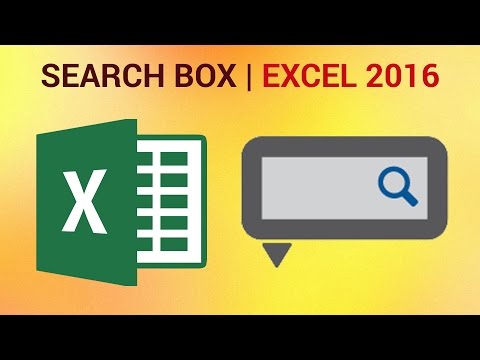 How to Create a Highlighting Search Box in Excel 2016