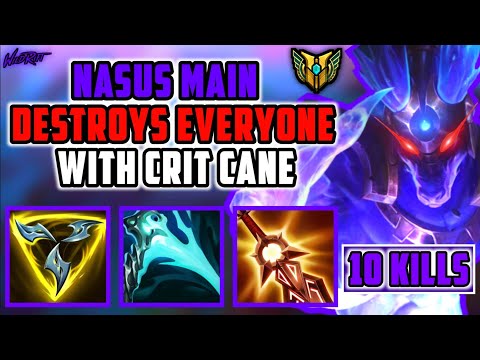 Nasus Main One Shots Everyone With CRIT NASUS BUILD | 500 Stacks At 17 Minutes | Wild Rift