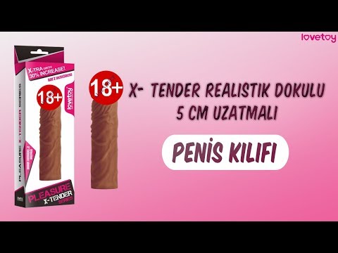 X- Tender Realistik Dokulu 5 Cm Uzatmalı Penis Kılıfı-LV1052B