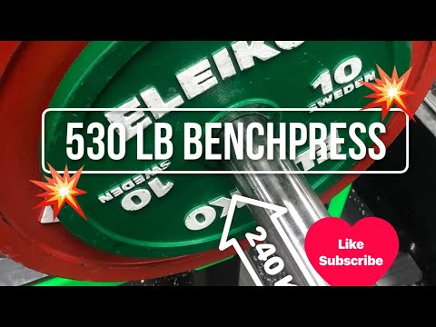 Benchpress 530 lb / 240 kg  + 220kg Reps 🤪
