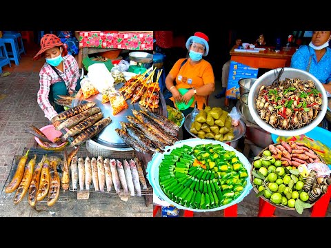 Phnom Penh Food & Vegetables Market | Cambodia morning market at Phsar Samaki