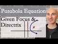 Equation Of Parabola Given Focus And Directrix