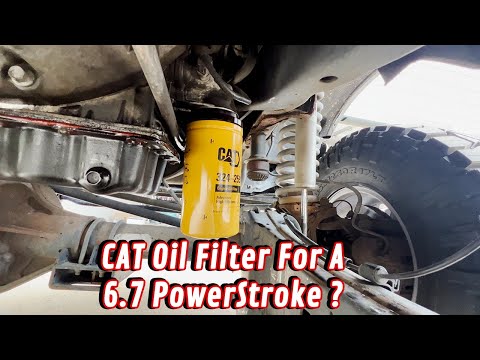 CAT Oil Filter on 6.7 Powerstroke Diesel? #diesel #powerstroke #viral