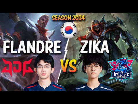 JDG Flandre vs LNG Zika - Flandre JAYCE vs Zika ZED Top - Patch 14.4 KR Ranked CHALLENGER | lolrec