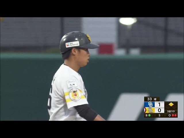 【ファーム】ホークス・川原田純平 俊足を生かし盗塁を決める!! 2022年6月14日 福岡ソフトバンクホークス 対 中日ドラゴンズ