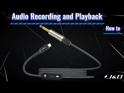 🎸 Record & Play in One Cable | J&D USB-C to 6.35mm Audio Cord 🎶
