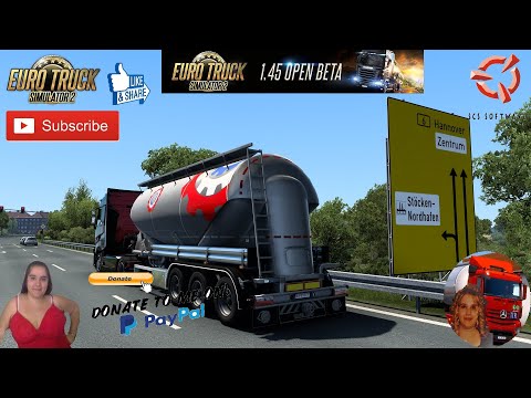 Euro Truck Simulator 2 (1.45 Beta) First Delivery to Hannover Revamp and new Trailer + DLC's & Mods