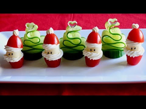 Tomato Santa and Cucumber Christmas Tree Recipe - Japanese Cooking 101