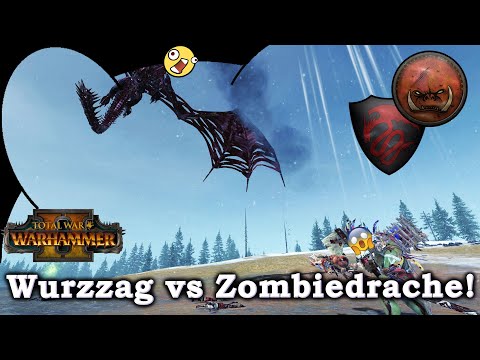 Wurzzag vs Zombiedrache - Wer gewinnt? Grünhäute vs Vampirfürsten Multiplayer Total war Warhammer 2