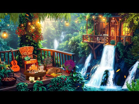 Cozy Treehouse - Tropical Rainforest Ambience - Beautiful Summer Nature Sounds for Sleep 12 Hours