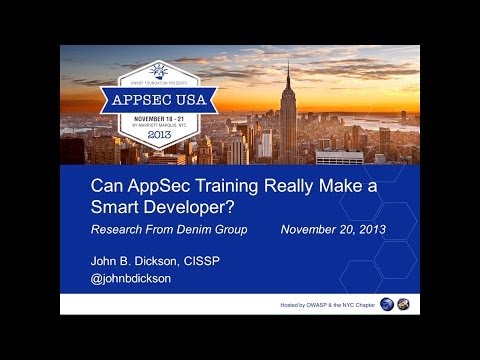 Image thumbnail for talk Can AppSec Training Really Make a Smarter Developer?