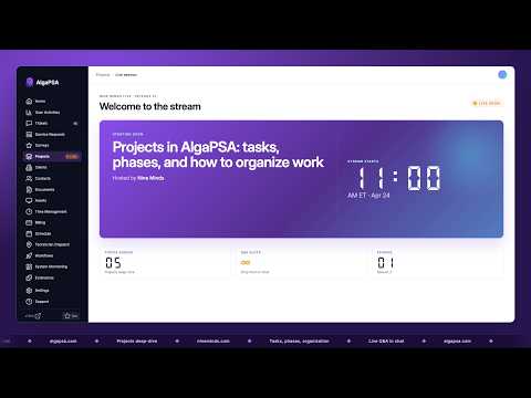 Alga PSA April Livestream