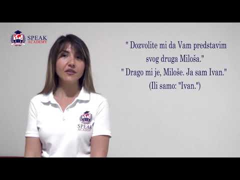 Lesson 3.1 Part II Serbian language - Formal introduction