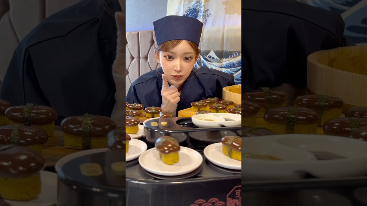 日本初？！SNSで大バズり中のドバイチョコがお寿司になっちゃった。 #ドバイチョコ #두바이쫀득쿠키 #japanesefood #東京グルメ