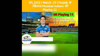 IPL 2022 | Match -23 Punjab के खिलाफ Mumbai Indians की Playing11
