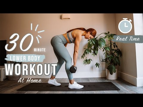 30 MINUTE LOWER BODY FOLLOW ALONG HOME WORKOUT 💦 thumnail