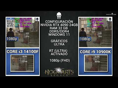Intel Core i3 14100F VS Intel Core i9 10900K Pruebas Con Nvidia En 1080p